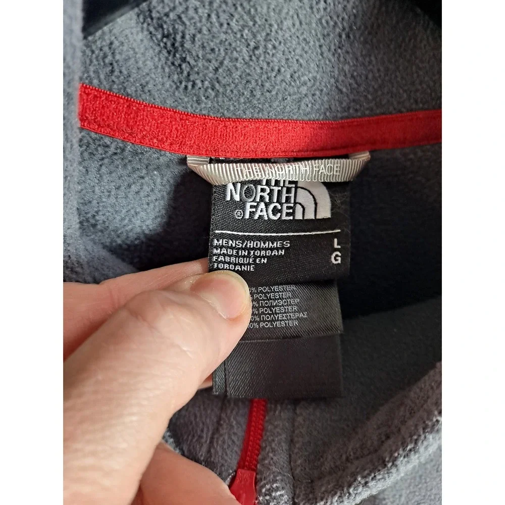 The North Face Fleece Pullover 1/4‎ Zip Lightweight Gray Mens L